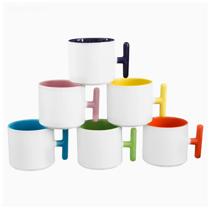 2PCS Creatività manico a forma - Sublimation Mug White recensione e prezzo